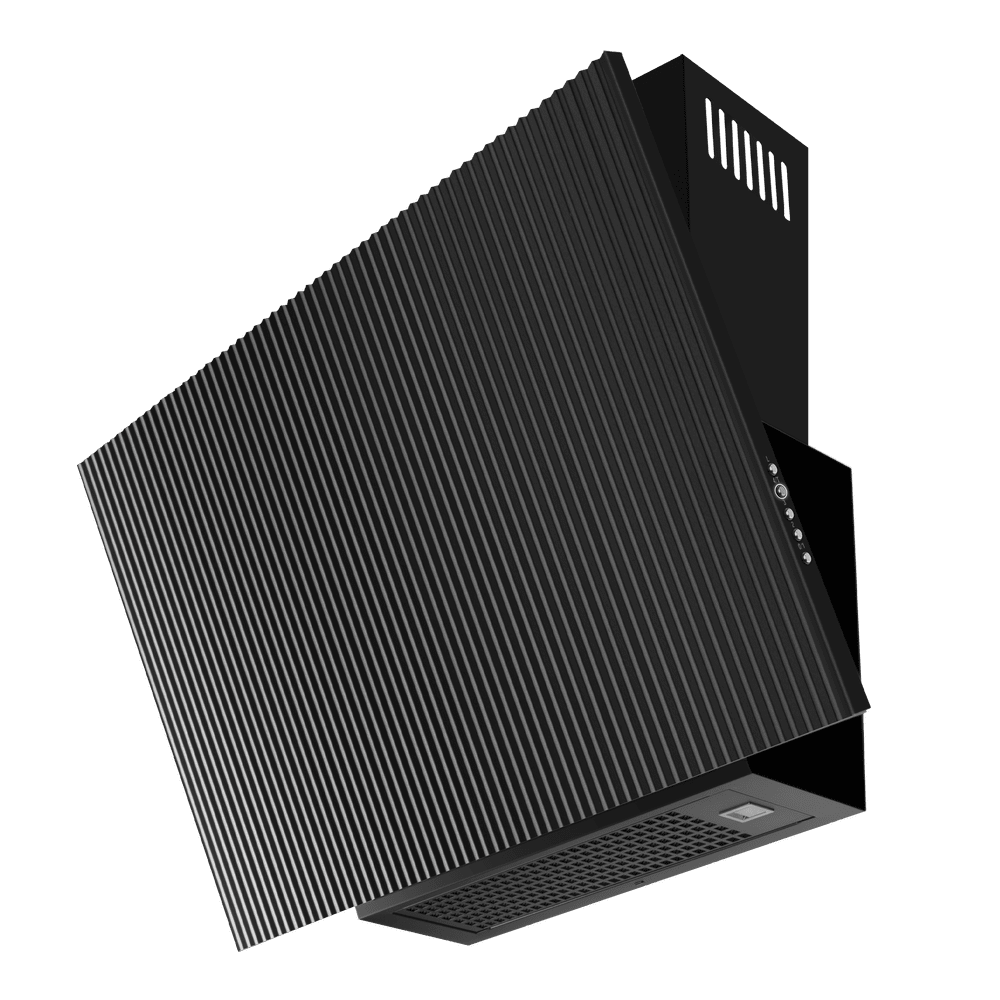 Дизайнерская черная вытяжка с электронным управлением Дизайнерская черная вытяжка с электронным управлением