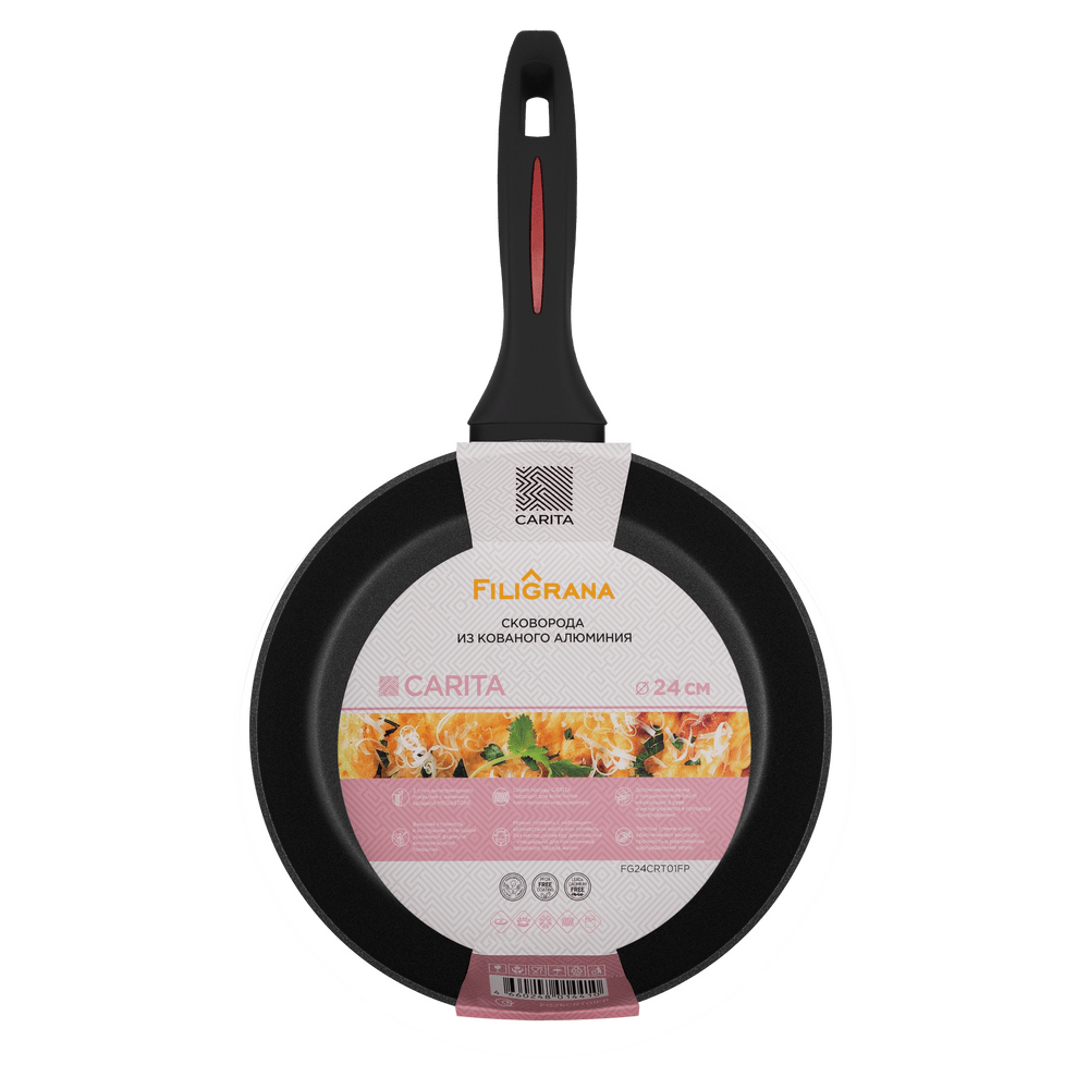 Сковорода из кованого алюминия, 24 см FILIGRANA CARITA FG24CRT01FP