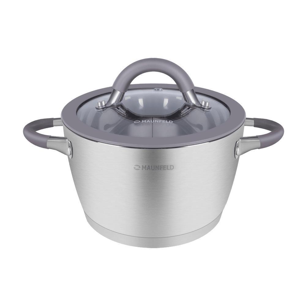 Набор посуды из нержавеющей стали MAUNFELD LEONA MF124LN01ST (6 предметов)