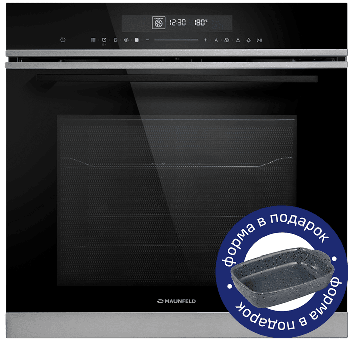 Шкаф духовой электрический с СВЧ MAUNFELD MEOR7217SMB