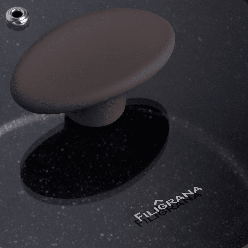 Кастрюля FILIGRANA EDDA FG24EDD01CS из кованого алюминия со стеклянной крышкой, 24 см